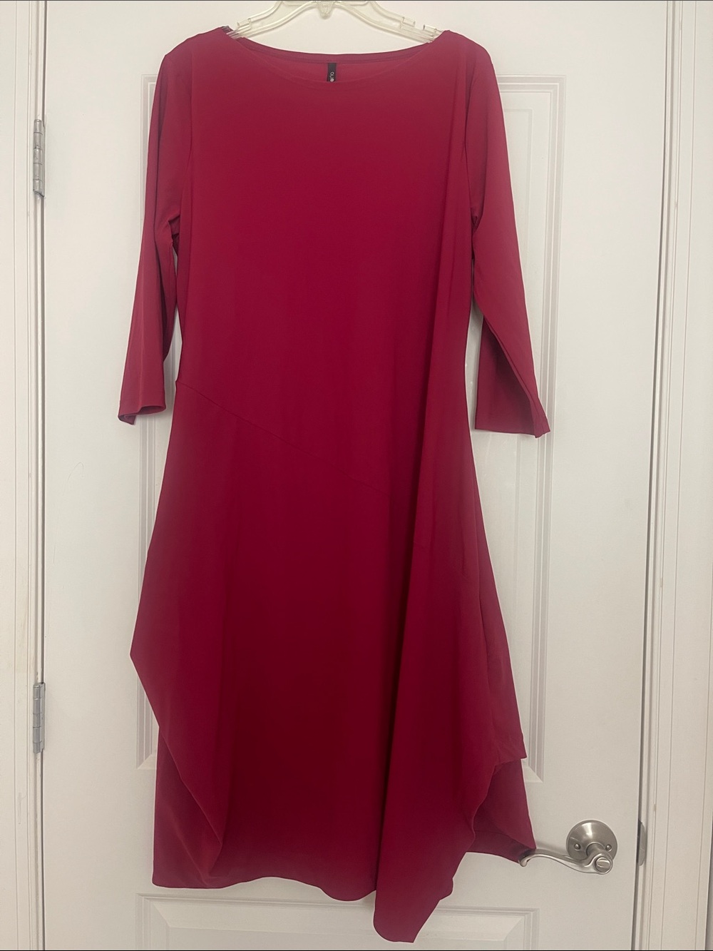 Porto San Francisco Dress 3/4 Sleeve Nylon Lycra Stretch Minimalist Asymmetric